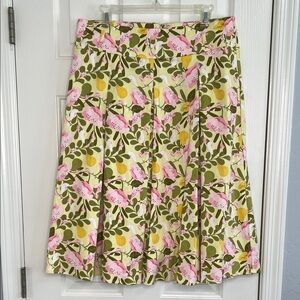 NWT COLLECTIF English Orchard Cotton Swing Skirt Pear Print 🍐 Pockets!! XL UK 16